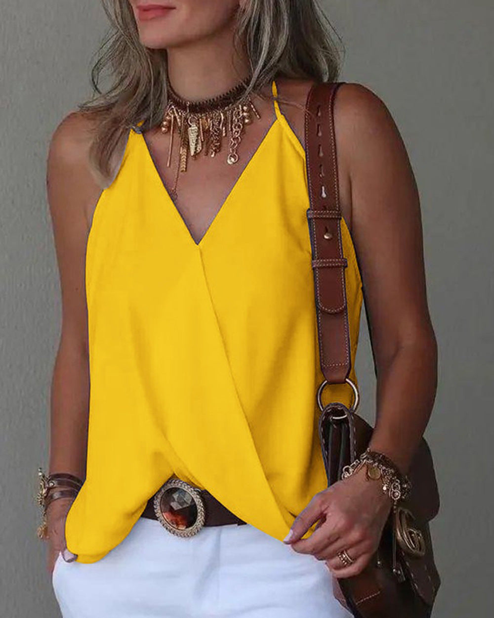 Loose Casual V-neck Bottoming Women's Top Vest