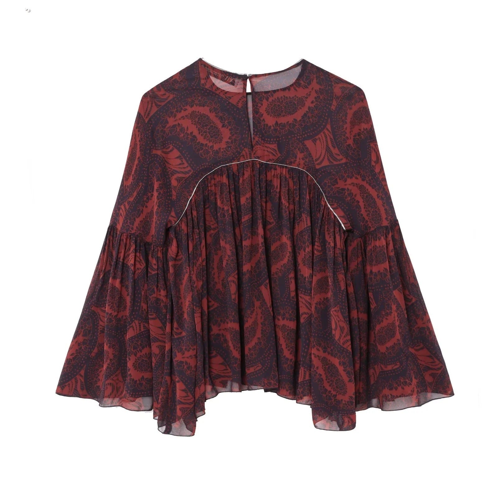 European And American Style Fashion Simple Printed Top Skirt