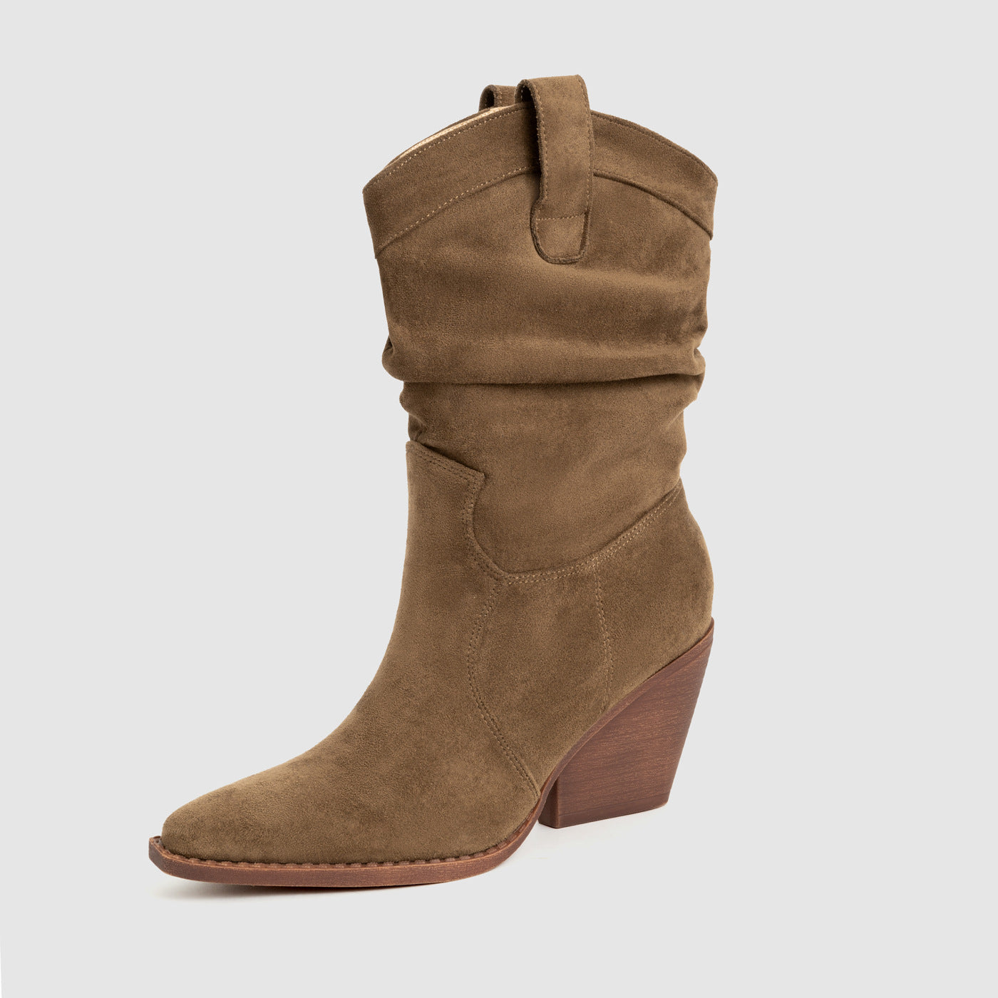 Thick Heel Brown High Heels Women's Ankle Boots