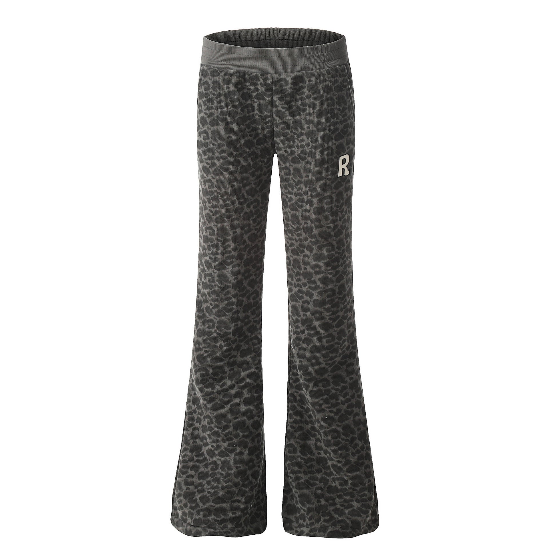 Women's Elegant Woolen Cotton Wide-leg Mid-waist Casual Pants