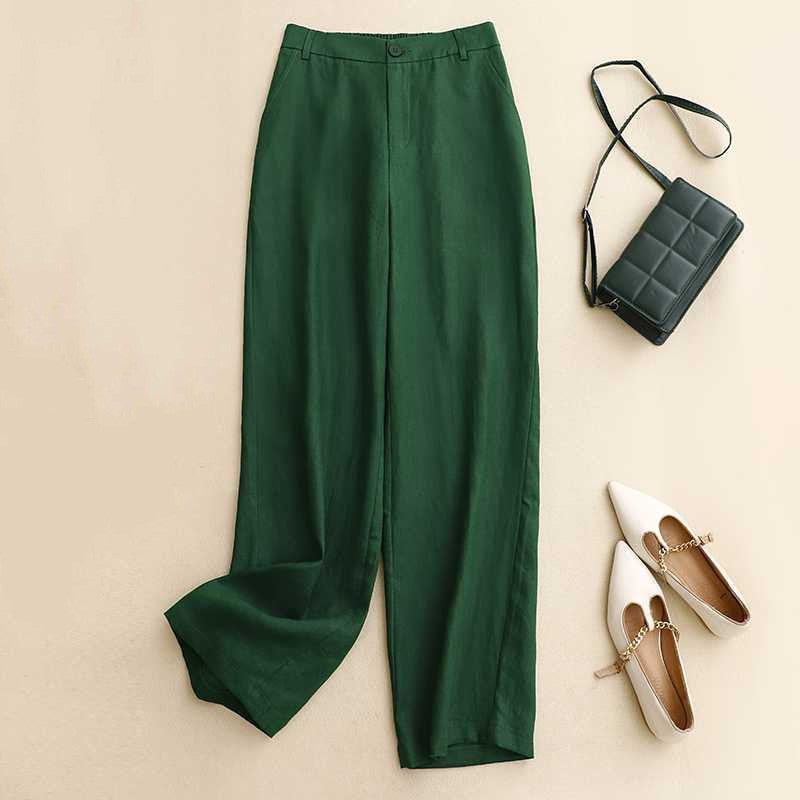 Women's High-end Cotton And Linen Wide-leg Pants