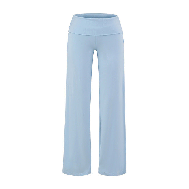 Women's Waist Straight Wide-leg Pants