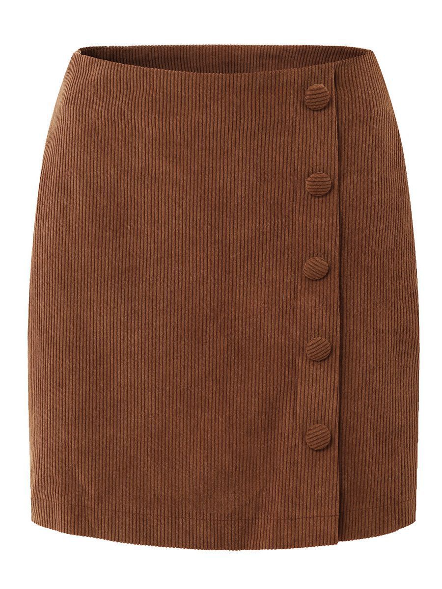 Women's Corduroy Skirt High Waist Slim Hip Skirt