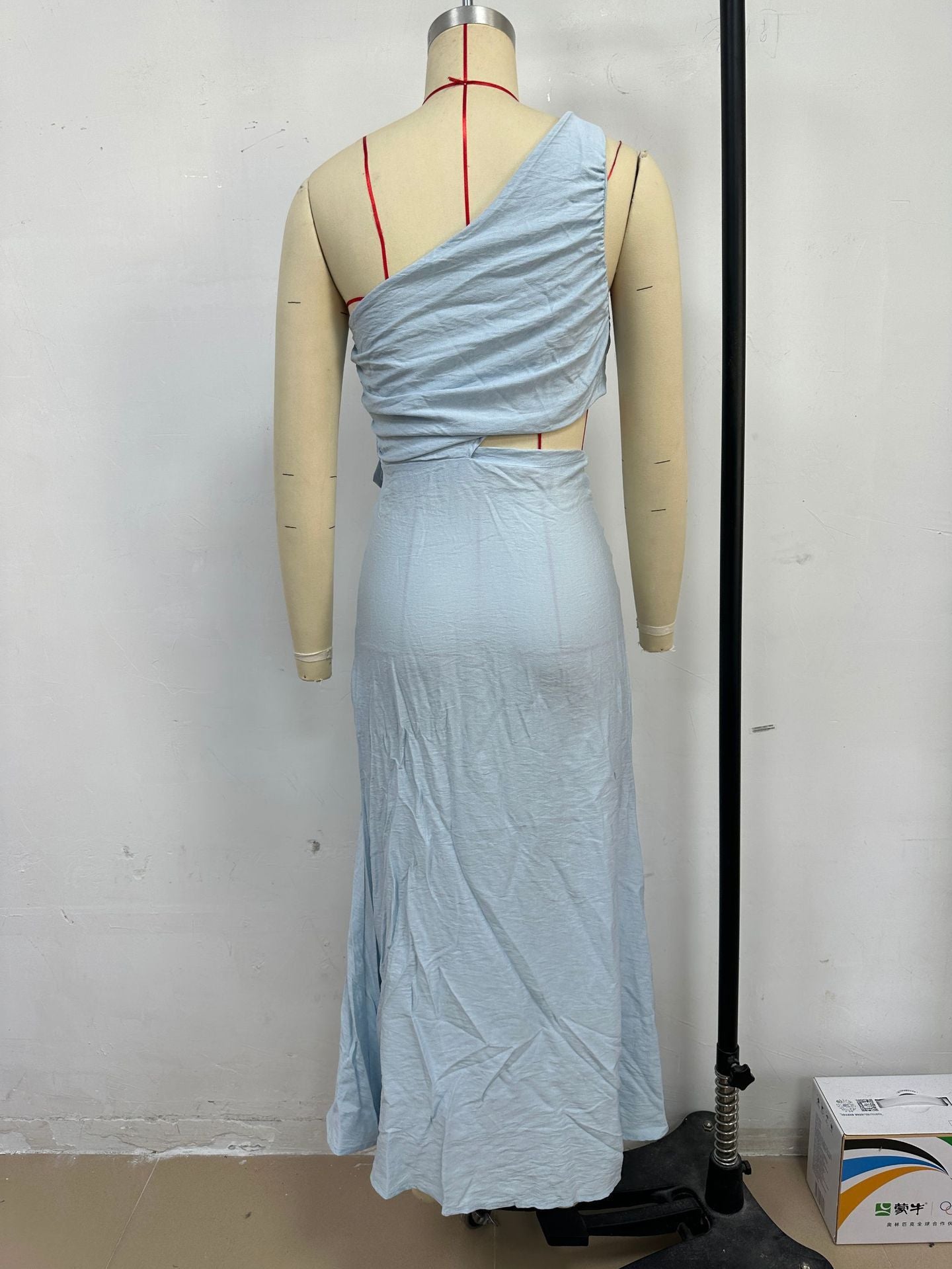 Women's Fashion Pure Color Tube-top Dress