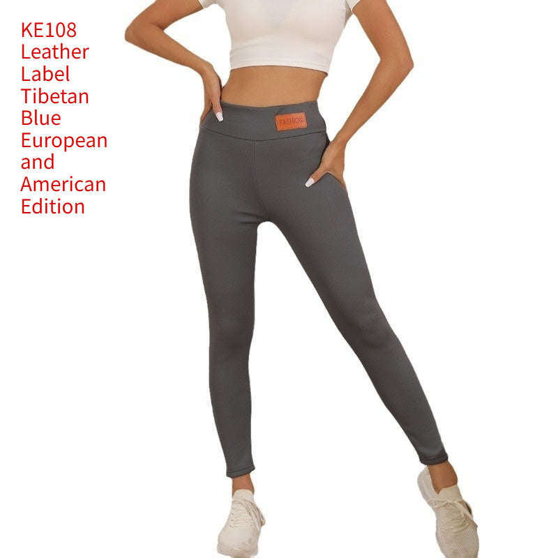Cashmere Winter Wear High Waist Leggings For Women
