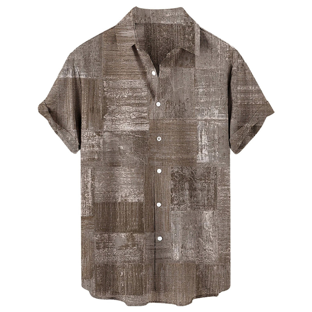 Men's Casual Fashion 3D Digital Printing Short Sleeve Shirt