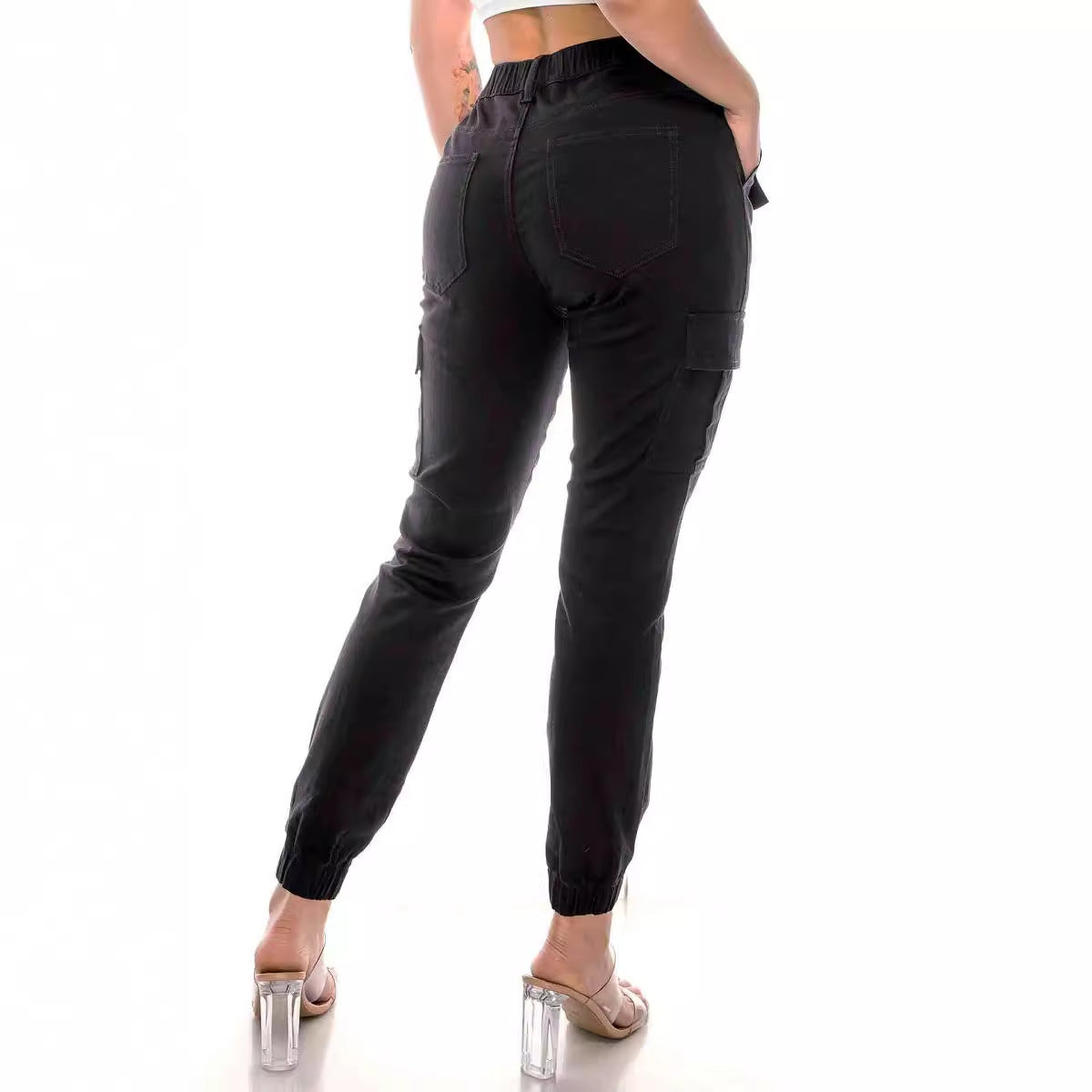 Women's Overalls Multi-pocket Design Elastic