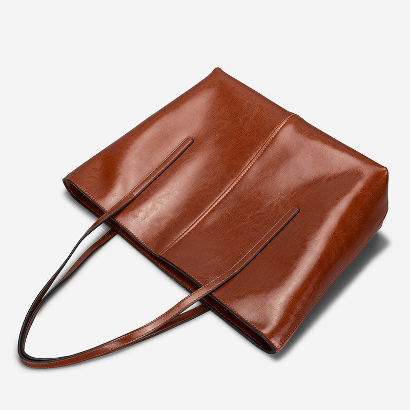 New Women's Fashion Shoulder Cowhide Large Capacity Women's Bag